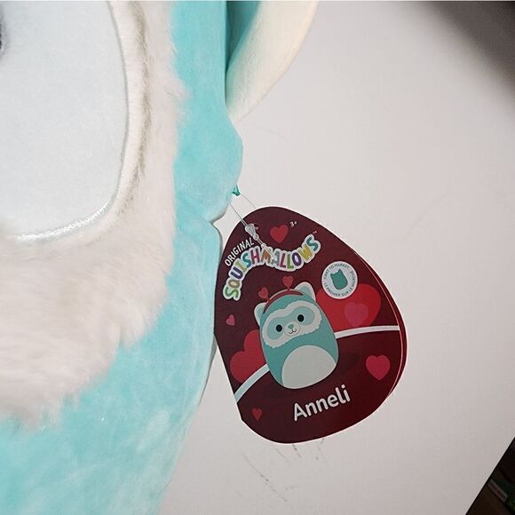 Squishmallow 14" Anneli The Ferret With Heart Antennas NWT - Picture 3 of 4